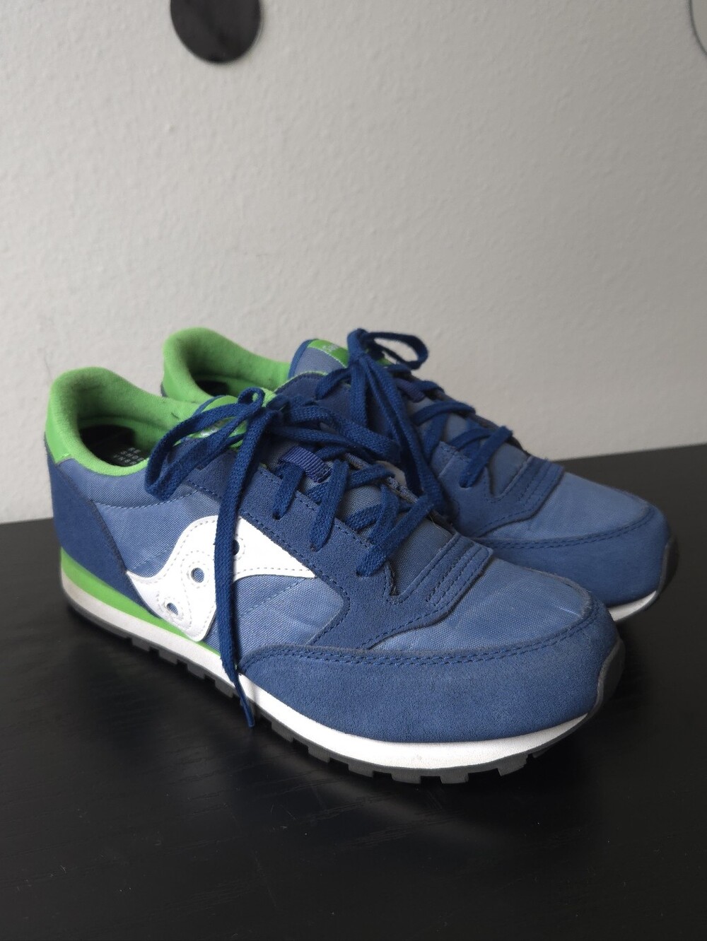 Saucony Jazz Blue and Green Men's Lace-Up Everyday Sneakers Size 5